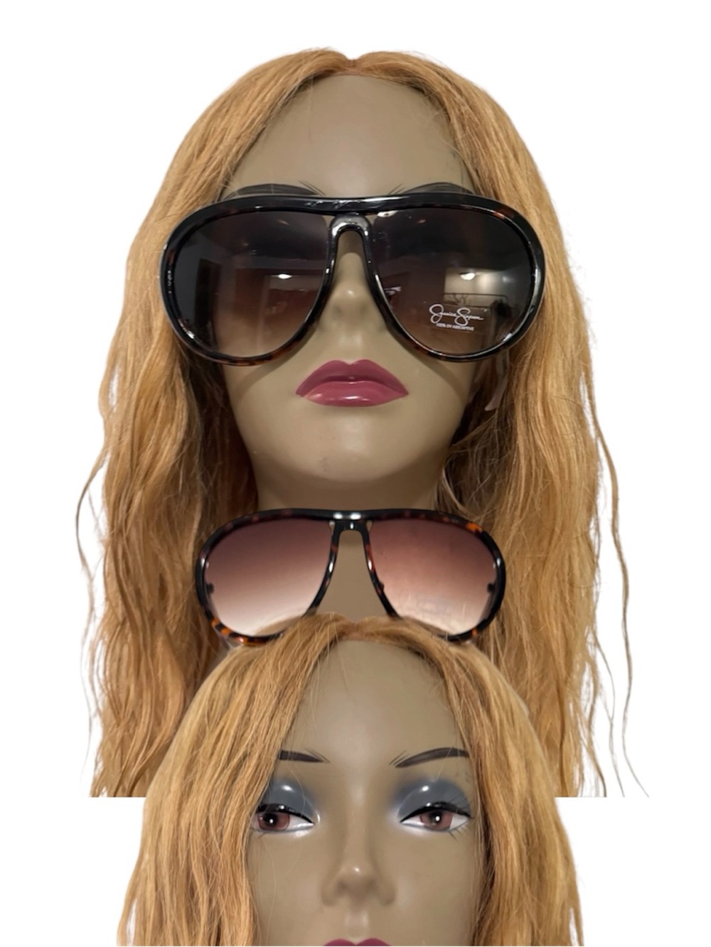Jessica Simpson Oversized Black Tortoise Gradient Lens Sunglasses